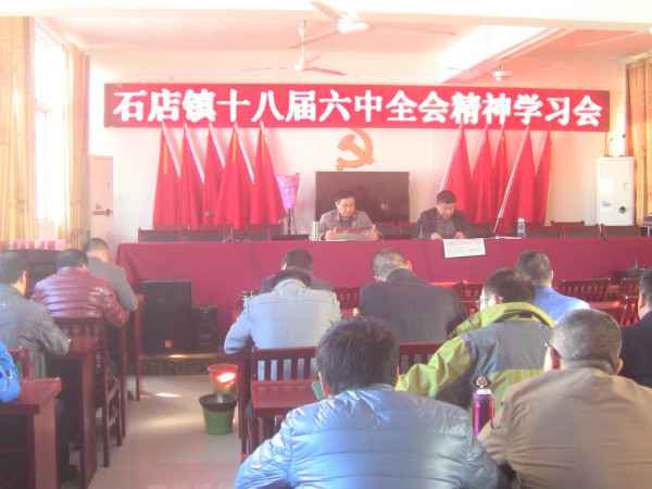 石店镇认真学习贯彻十八届六中全会精神